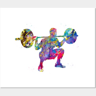 Male deadlift pick Posters and Art